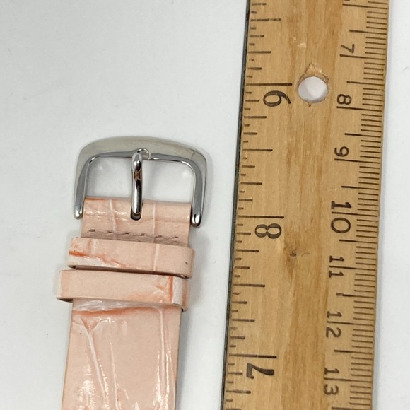 Anne Klein Watch Women 32mm Silver Tone Pink Leather Band Rectangle New Battery - Picture 15 of 15